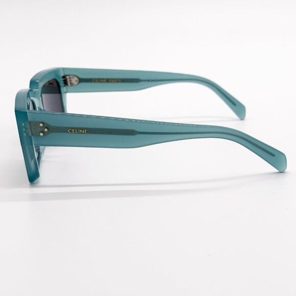 NEW CELINE CL40280U 93A WOMEN SHINY LIME TRANSPARENT SUNGLASSES CELINE - Picture 7 of 14